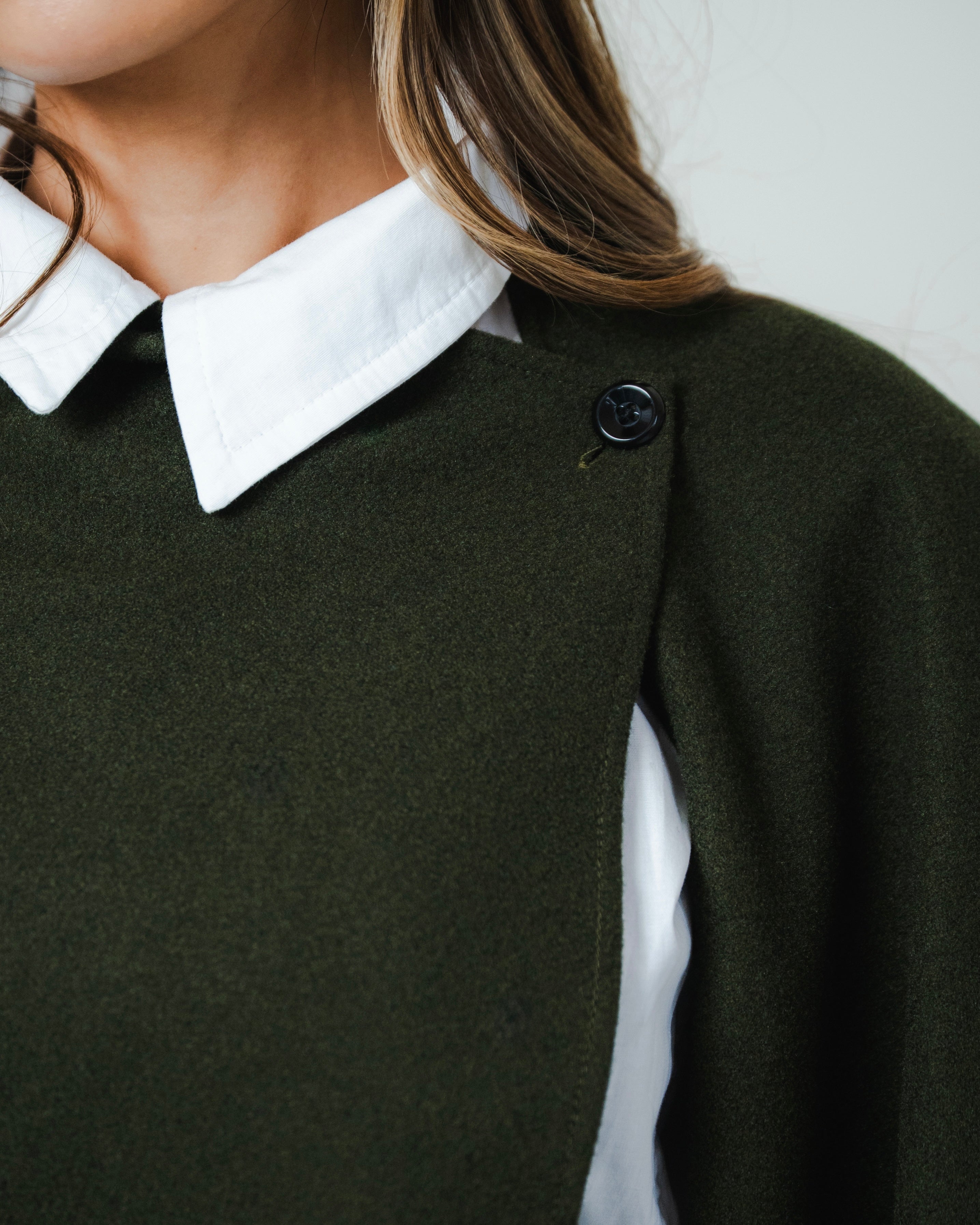 Olive Asymmetric Cape