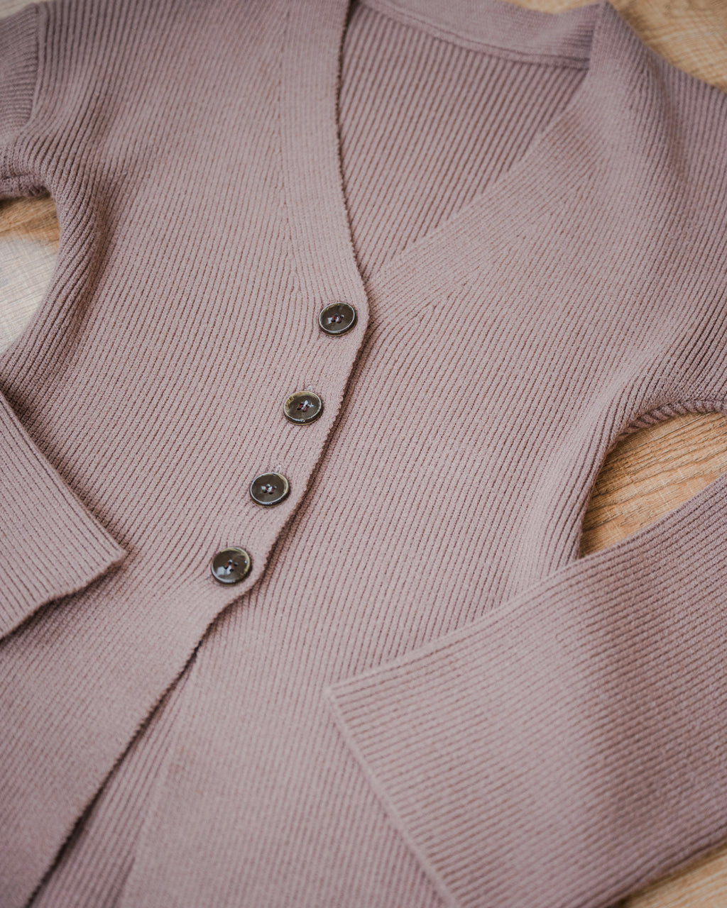 Warm Taupe Hourglass Knit Cardigan