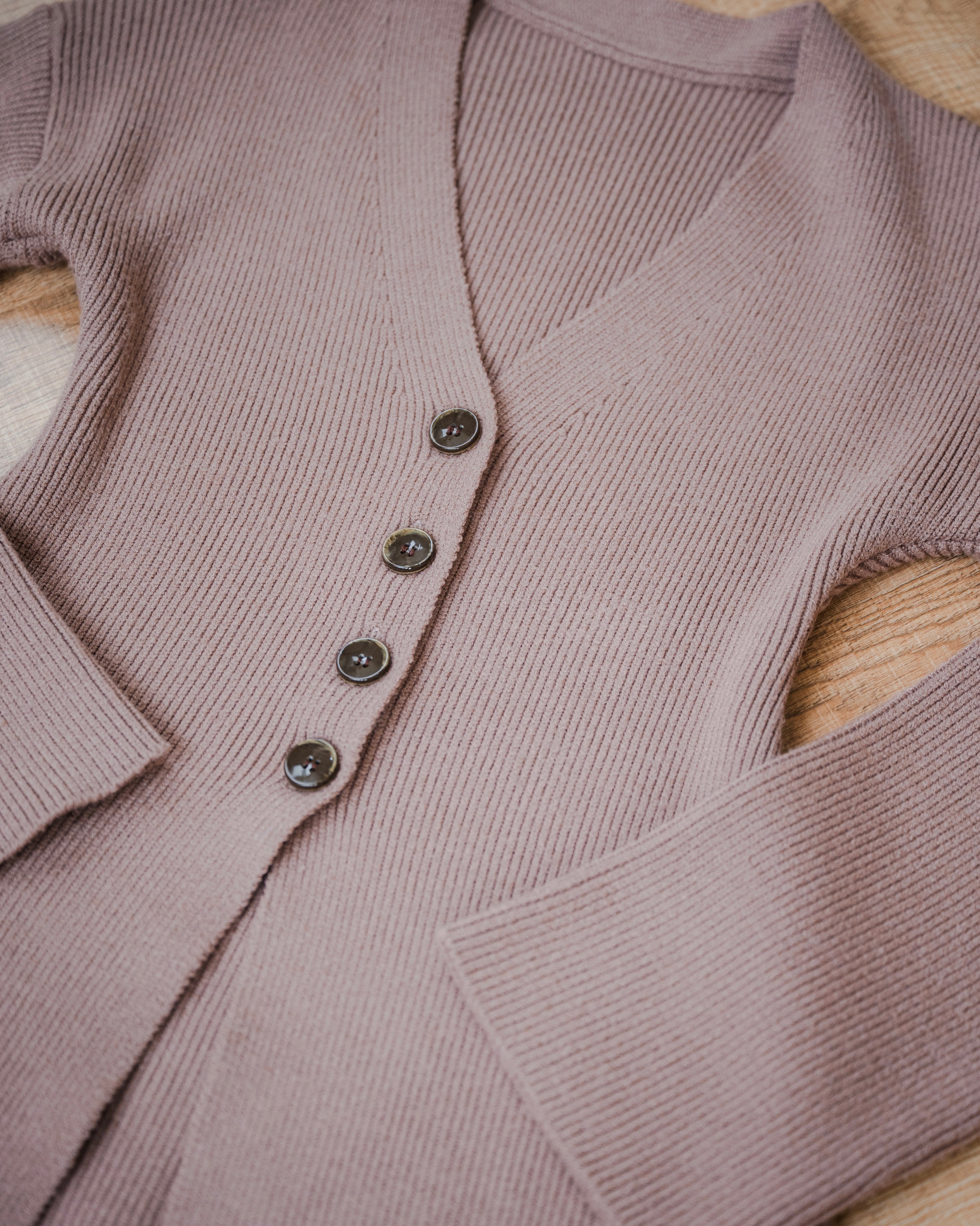 Warm Taupe Hourglass Knit Cardigan