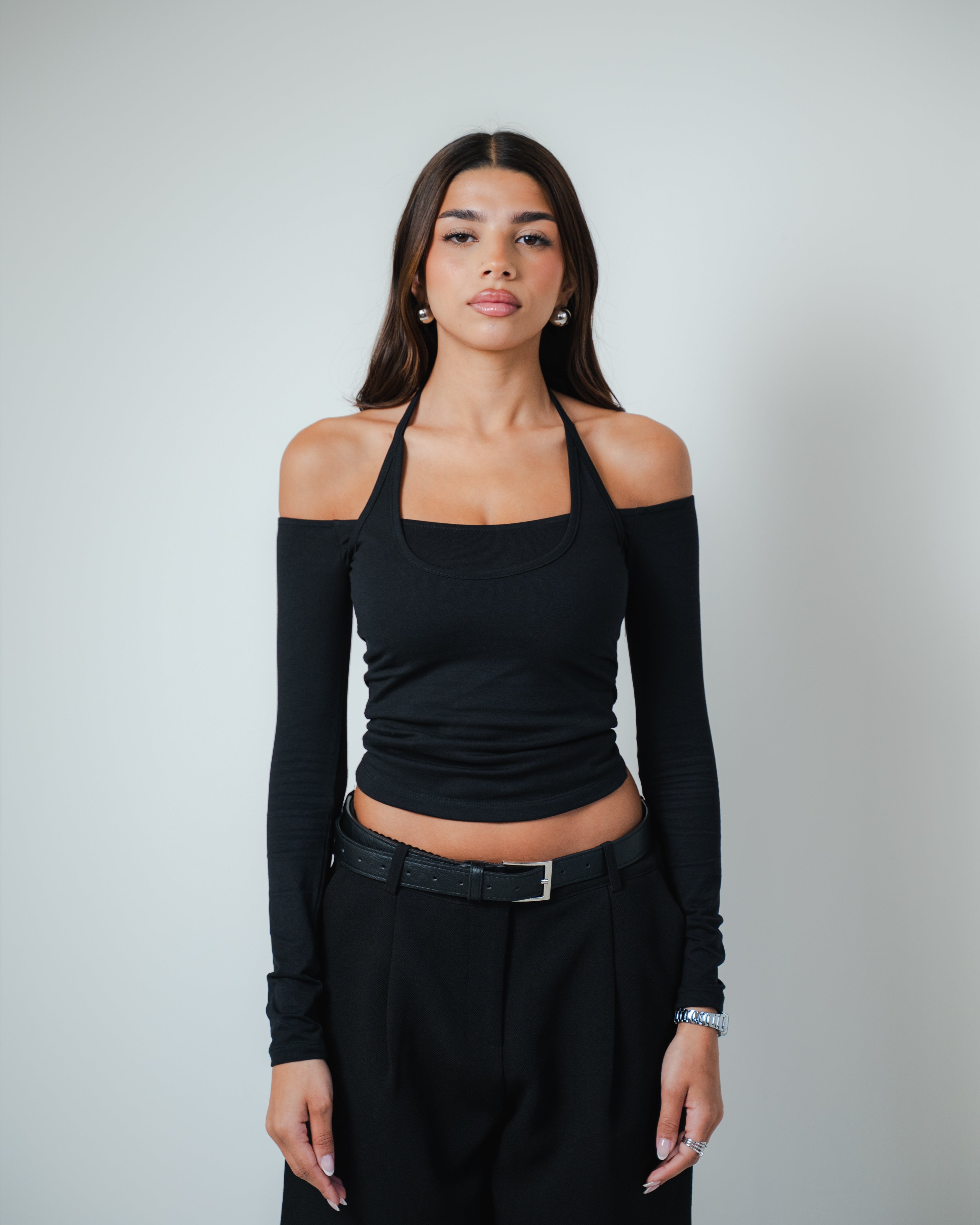 Black Double Layered Tank Top The Petite Concept