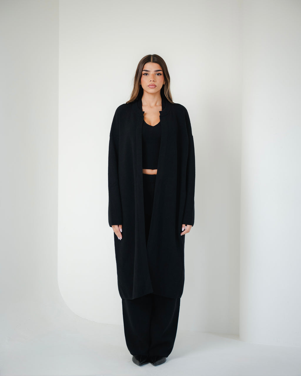 Black Monochrome Knit Set