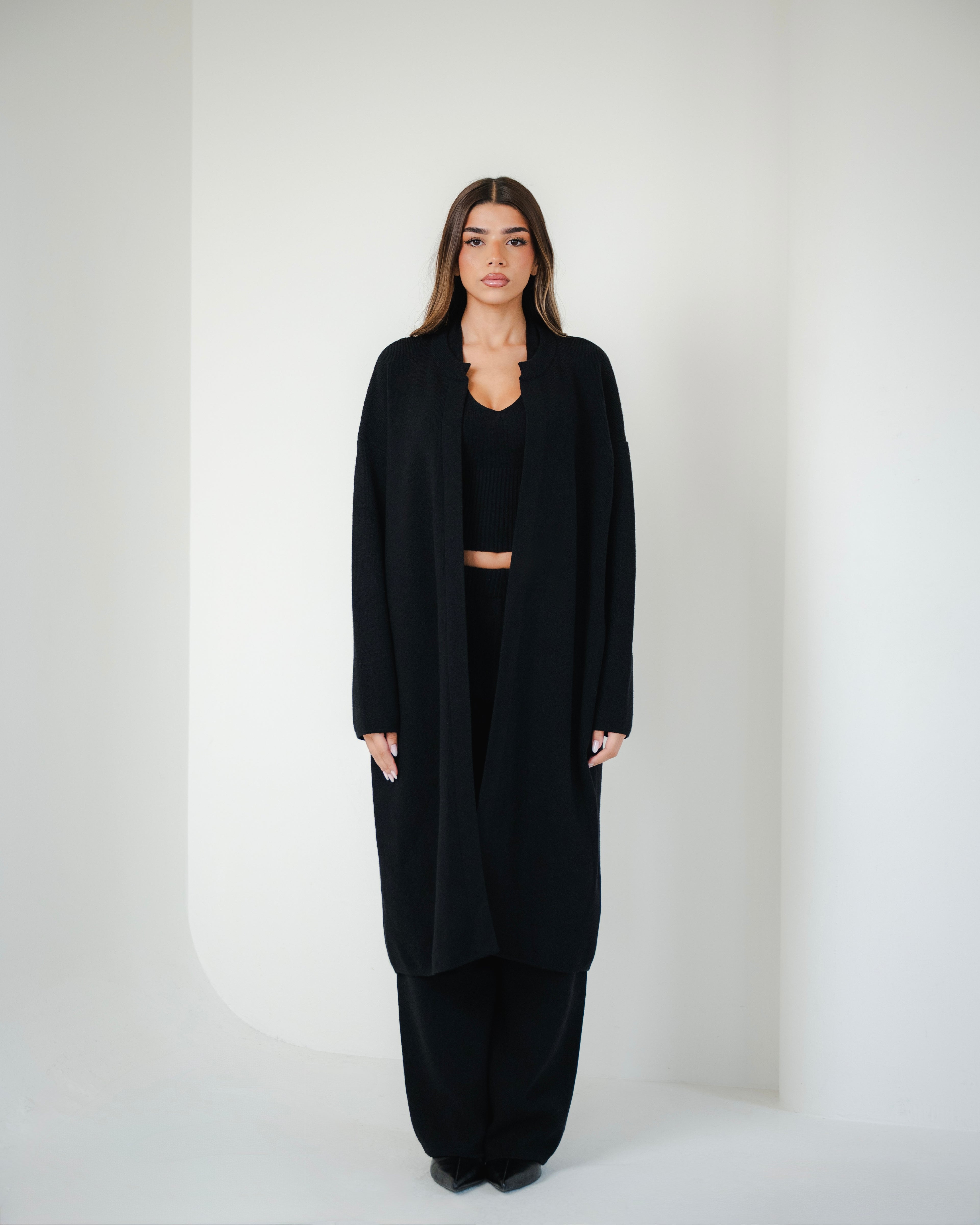 Black Monochrome Knit Set