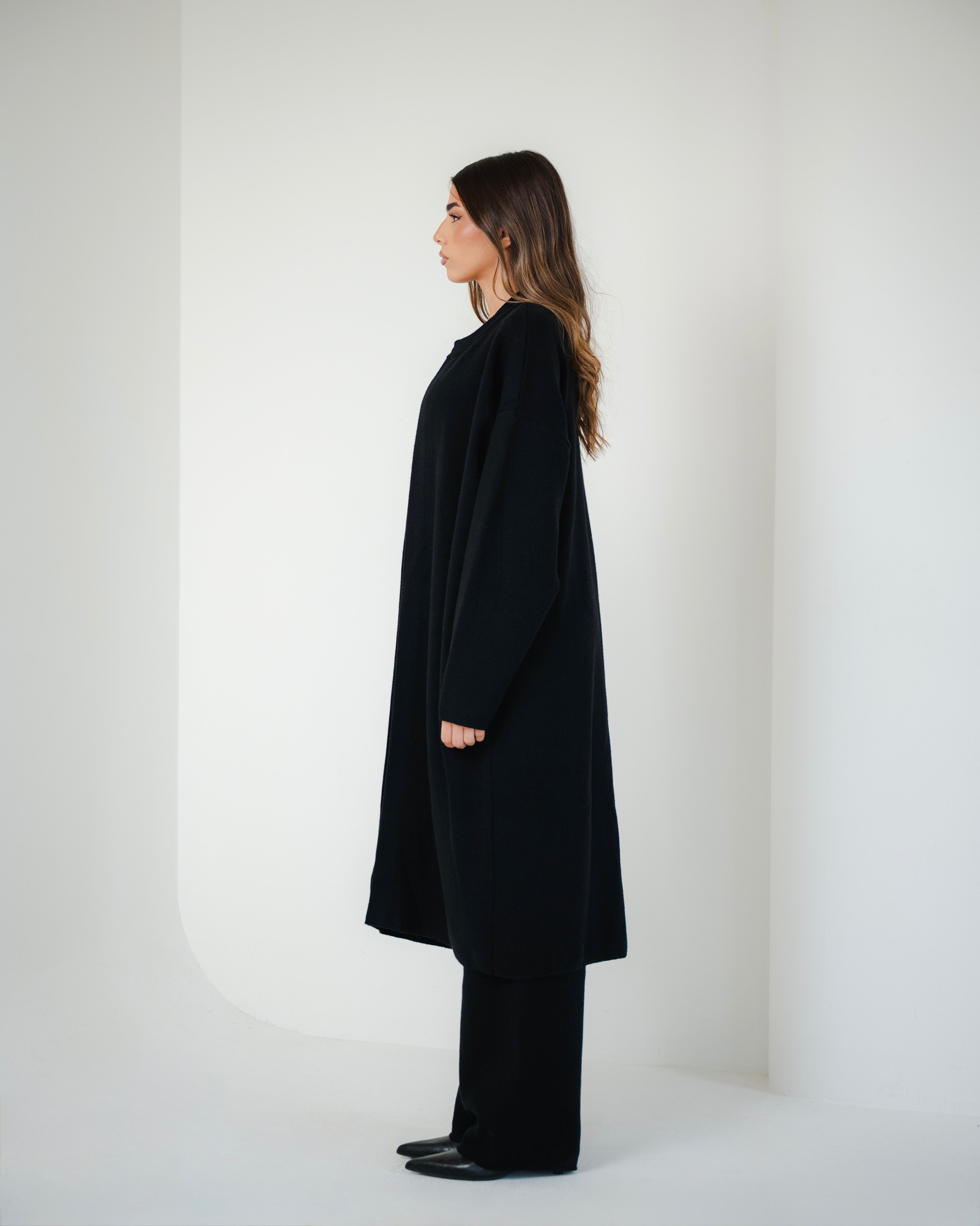 Black Monochrome Knit Set