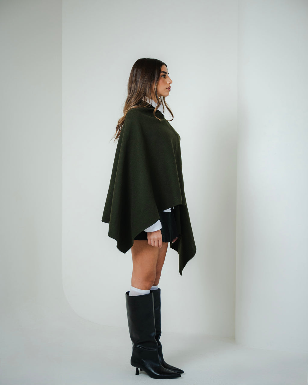 Olive Asymmetric Cape