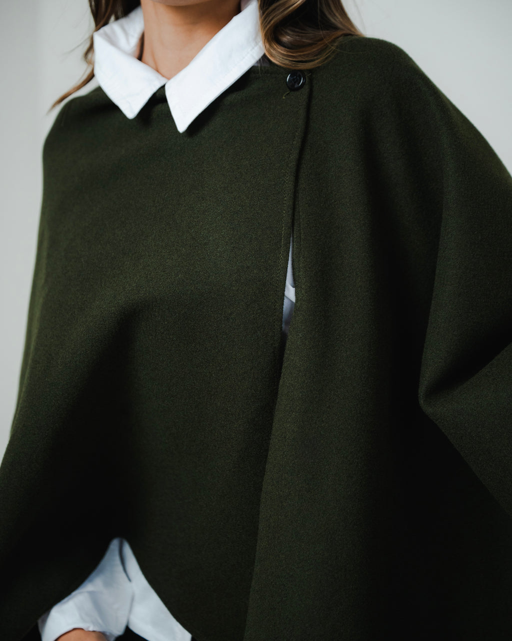 Olive Asymmetric Cape