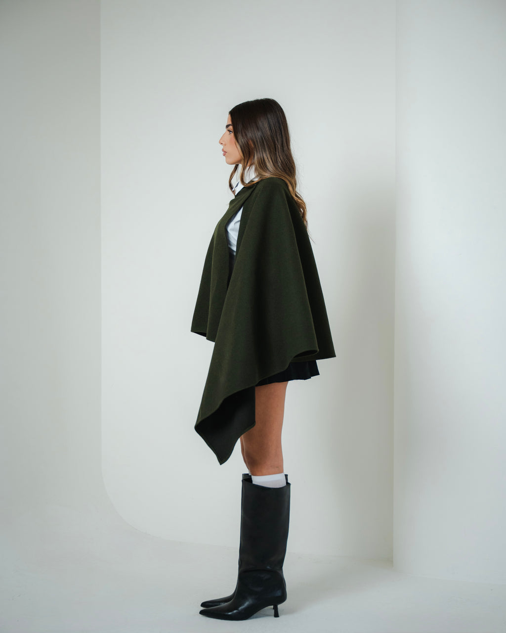 Olive Asymmetric Cape