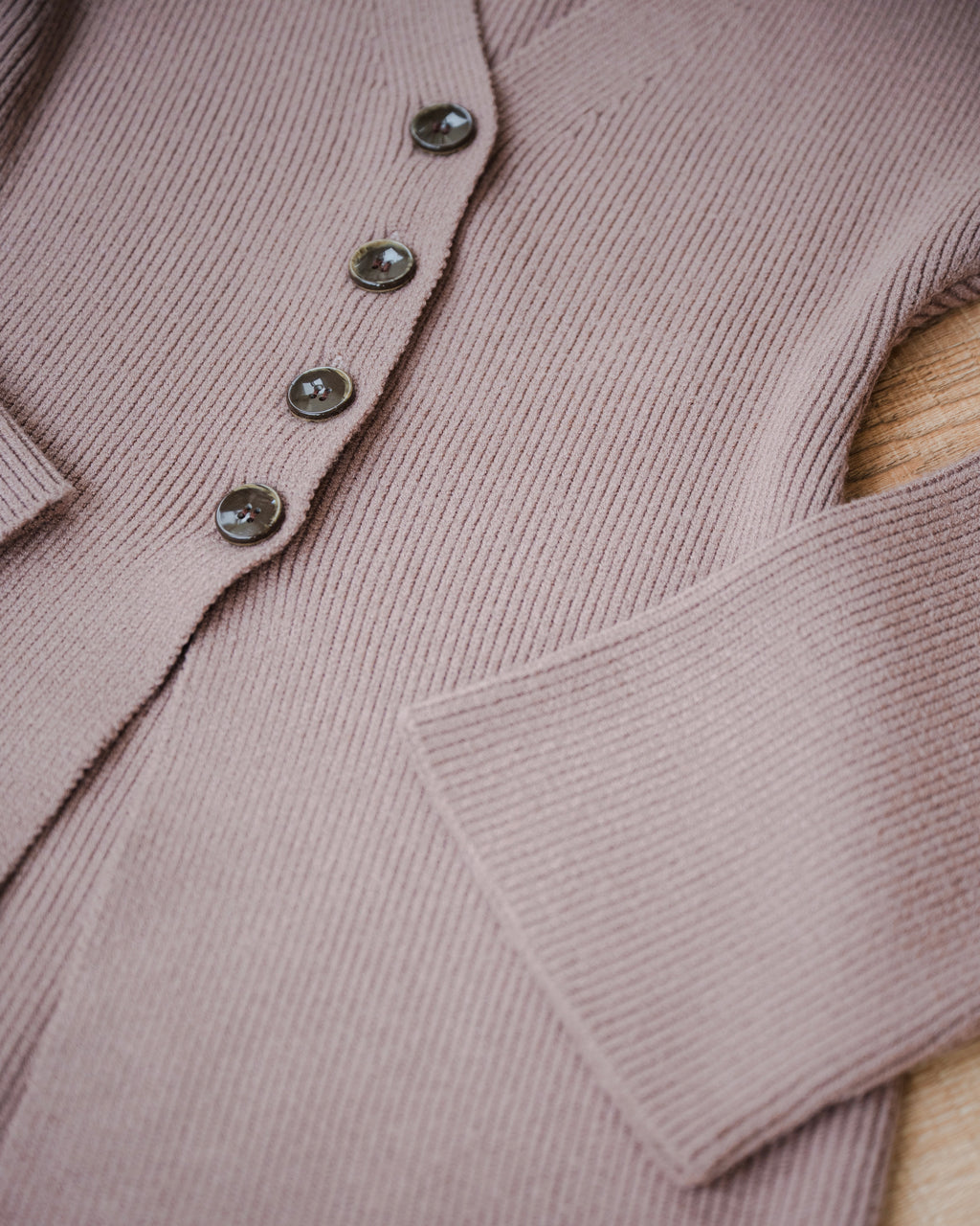 Warm Taupe Hourglass Knit Cardigan