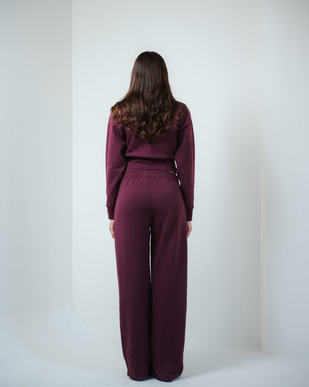 Burgundy Straight Jogger Trousers