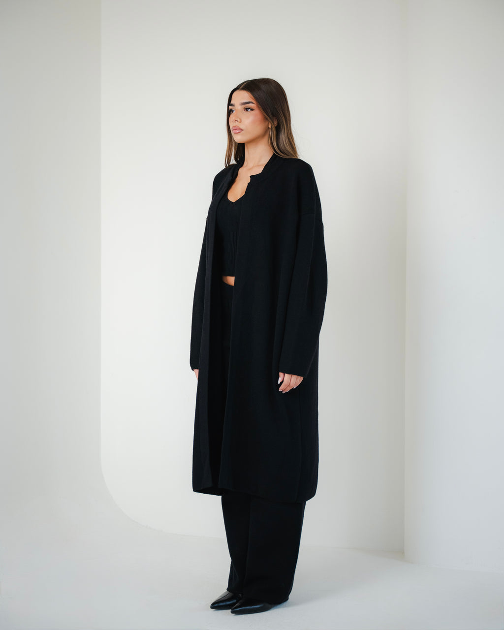 Black Monochrome Knit Set